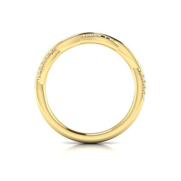 Twisted Pavé Diamond Band