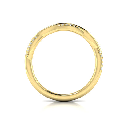 Twisted Pavé Diamond Band