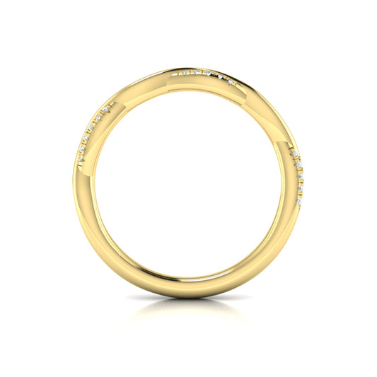 Twisted Pavé Diamond Band