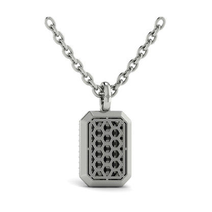 Diamond Medallion Alphabet Pendant Link Necklace, A