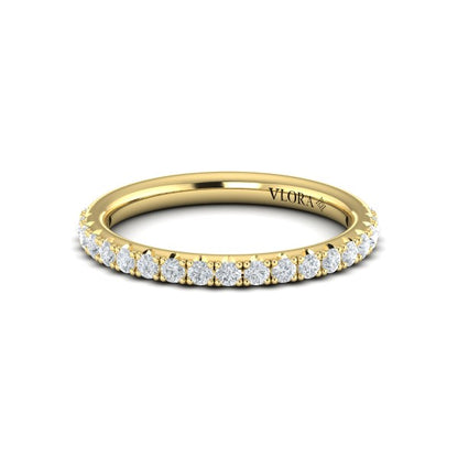 Matching Bands Wedding Band in 14K Yellow Gold by Vlora Bridal