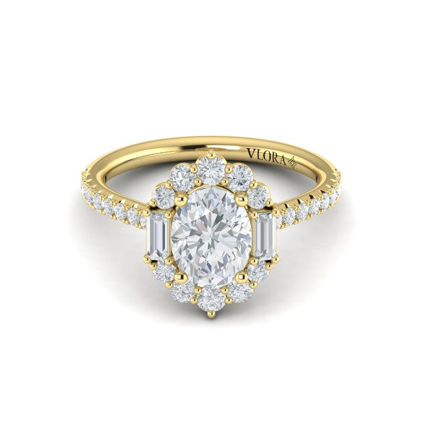 Harmony Halo Oval Engagement Ring