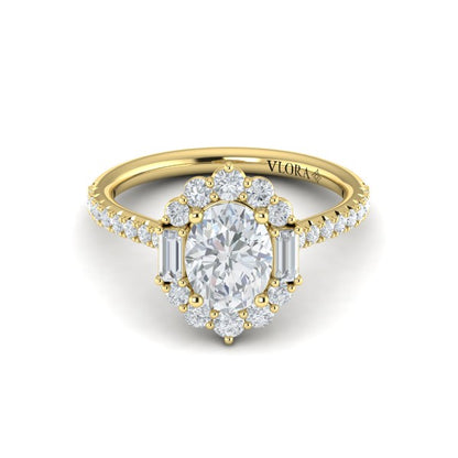 Harmony Halo Oval Engagement Ring