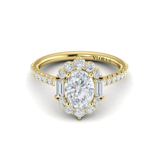 Harmony Halo Oval Engagement Ring