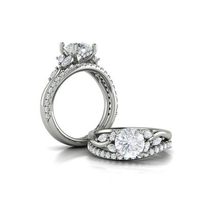 Flora Hidden Halo Engagement Ring