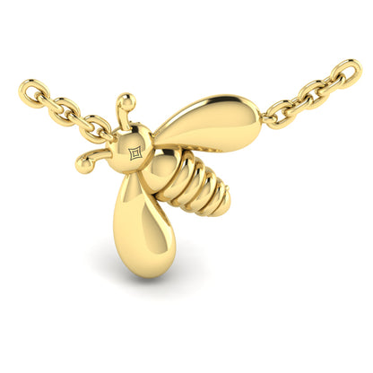 Bee Diamond Pavé Pendant Necklace