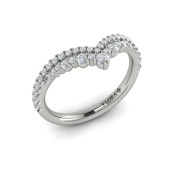 Contour Bands Wedding Band in Platinum by Vlora Bridal