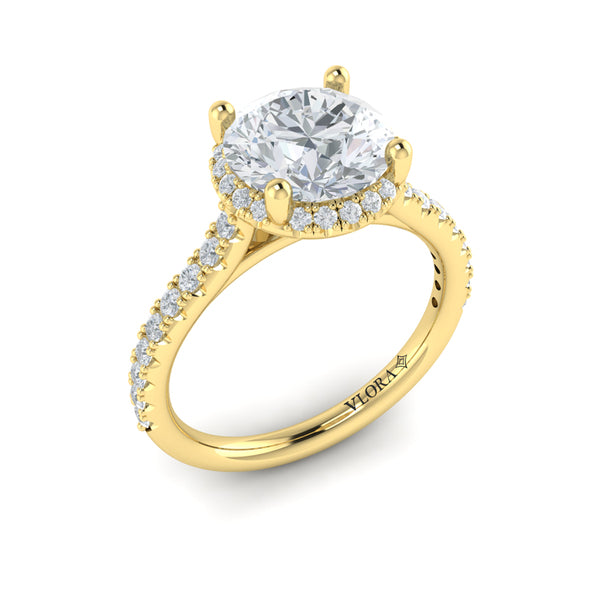 Graceful Halo Engagement Ring