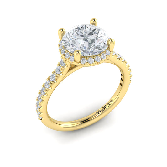 Graceful Halo Engagement Ring
