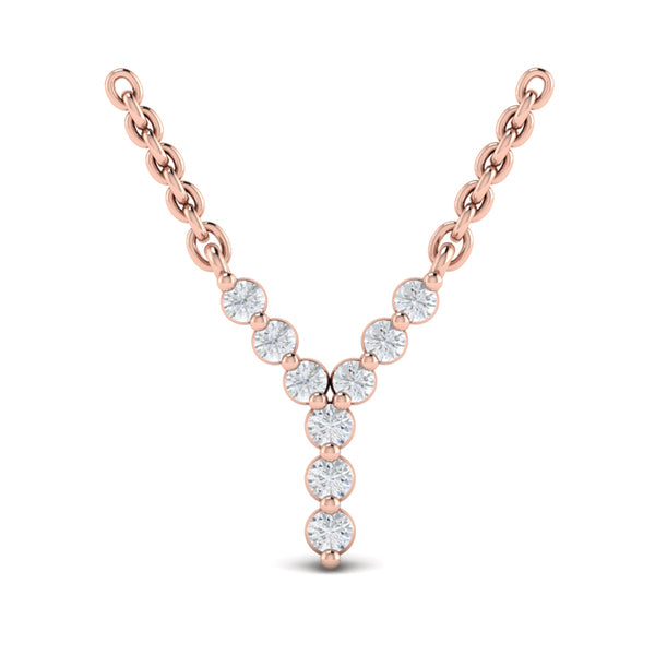 Diamond Alphabet Pendant Necklace, Y