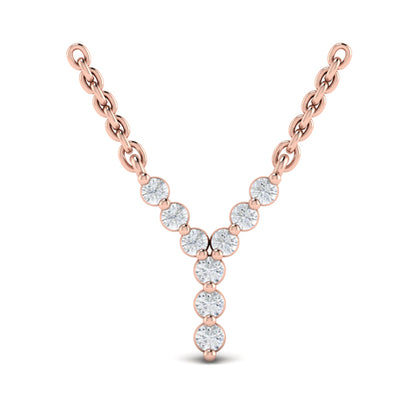 Diamond Alphabet Pendant Necklace, Y