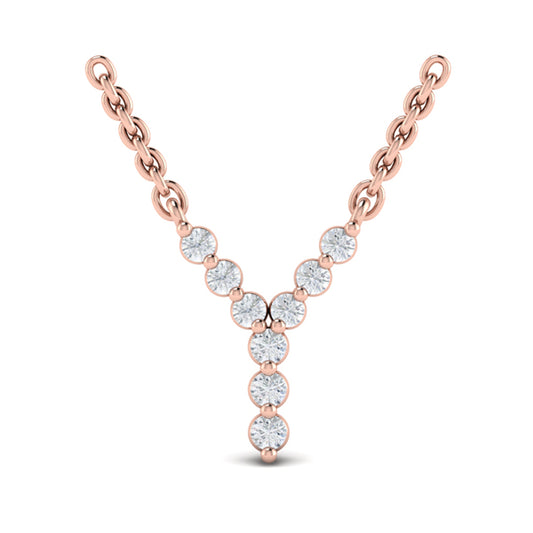 Diamond Alphabet Pendant Necklace, Y