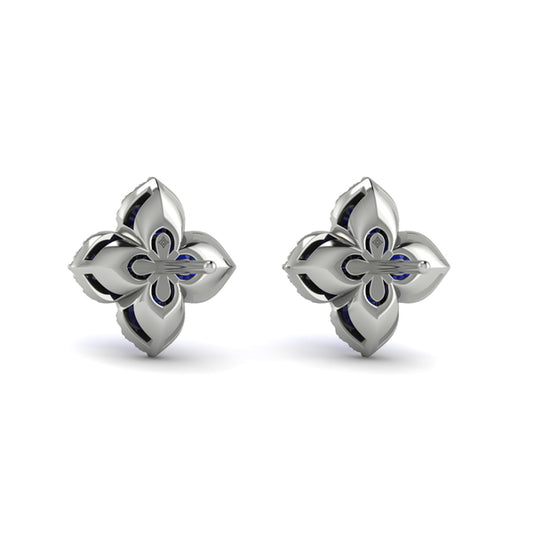 Petal Sapphire Blossom Earrings