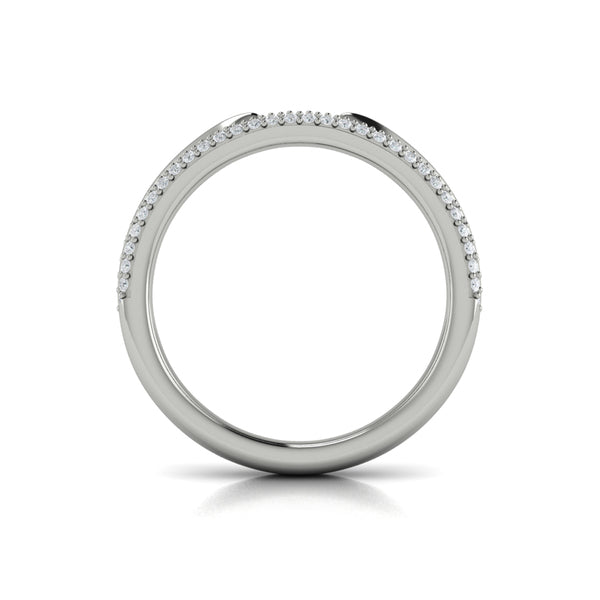 Open Stackable Pave Wedding Band