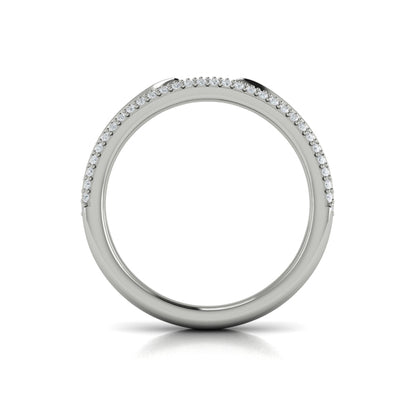 Open Stackable Pave Wedding Band