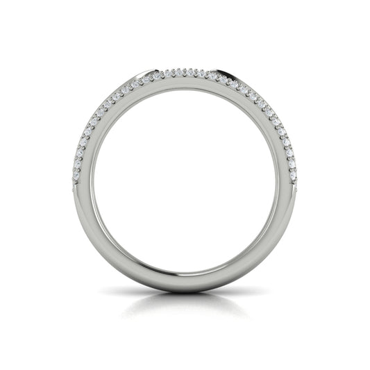 Open Stackable Pave Wedding Band