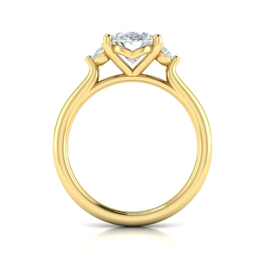 Crown Set Diamond Solitaire Engagement Ring