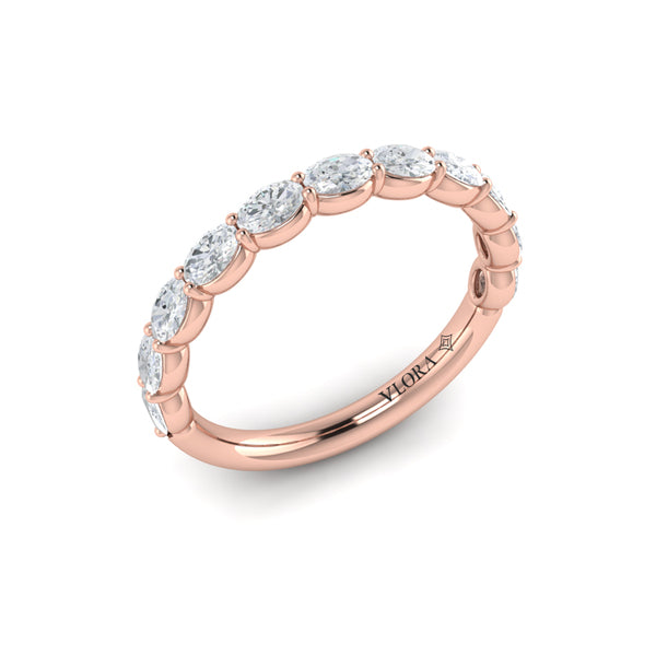Matching Band for Graceful Round Diamond Engagement Ring