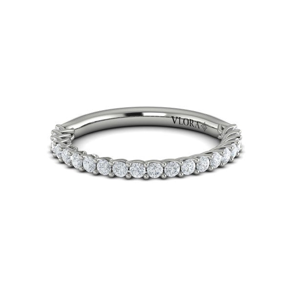 Matching Bands Wedding Band in 14K White Gold by Vlora Bridal