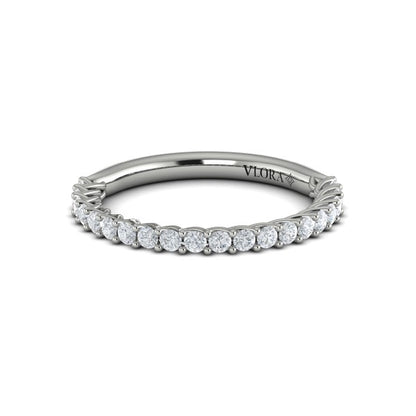 Matching Bands Wedding Band in 14K White Gold by Vlora Bridal