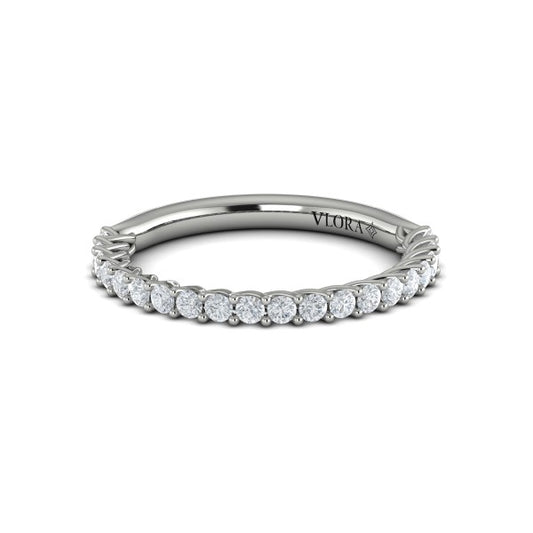 Matching Band for Interwoven Emerald Cut Three Stone Engagement Ring