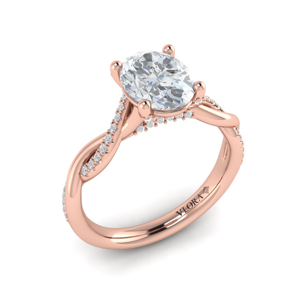 Harmony Oval Diamond Engagement Ring