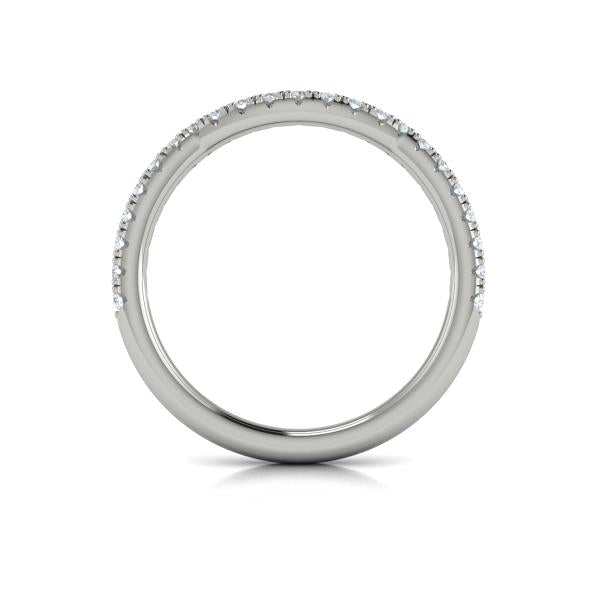 Matching Bands Wedding Band in 14K White Gold by Vlora Bridal