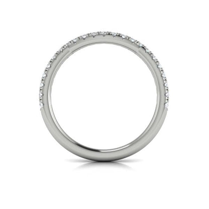 Matching Bands Wedding Band in 14K White Gold by Vlora Bridal