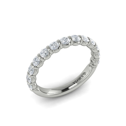 Matching Band for Bezel Diamond Accent Round Engagement Ring