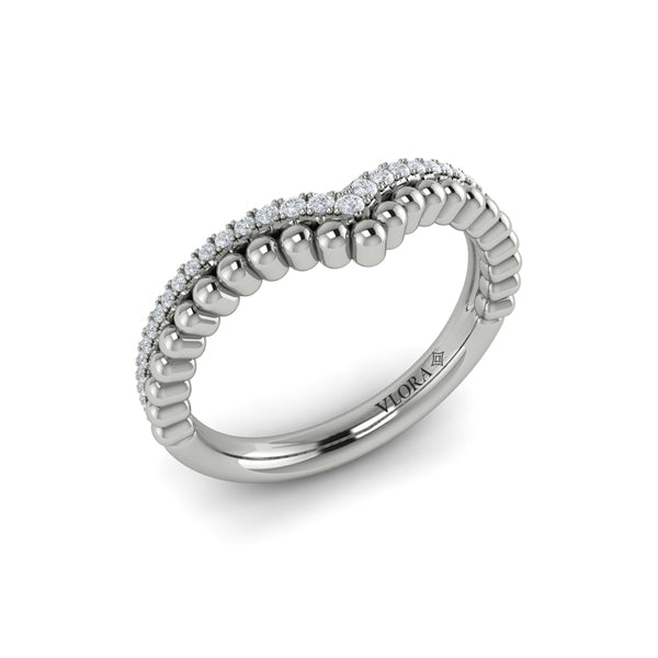 Contour Bands Wedding Band in Platinum by Vlora Bridal