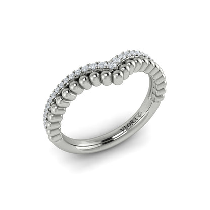Contour Bands Wedding Band in Platinum by Vlora Bridal