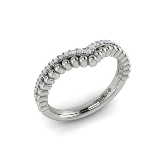 Contour Bands Wedding Band in Platinum by Vlora Bridal