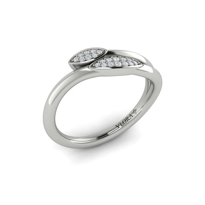 Double Oval Pavé Diamond Ring