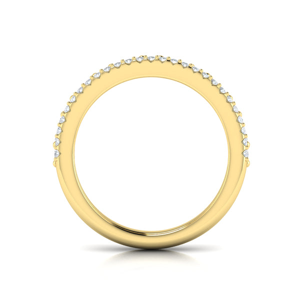 Diamond and Diamond Baguette Two Row Ring