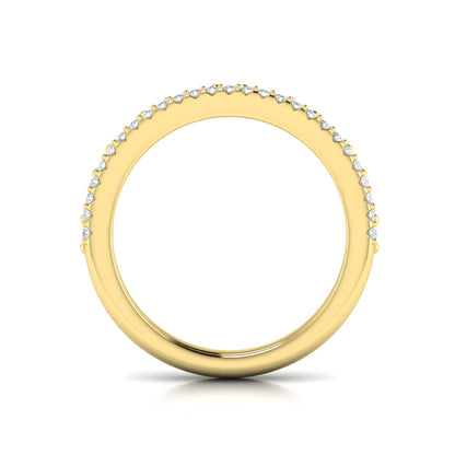 Diamond and Diamond Baguette Two Row Ring