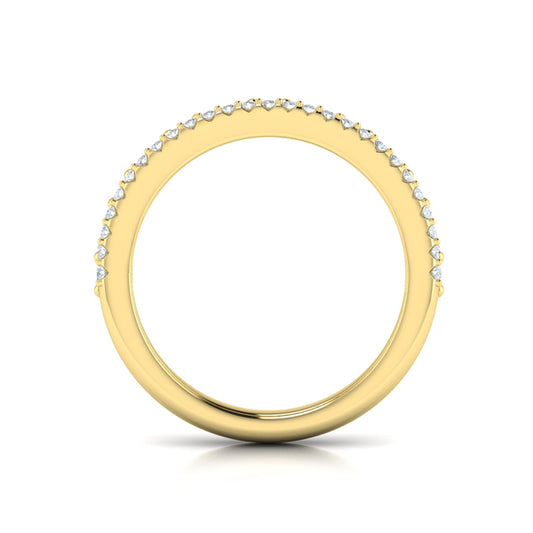 Diamond and Diamond Baguette Two Row Ring