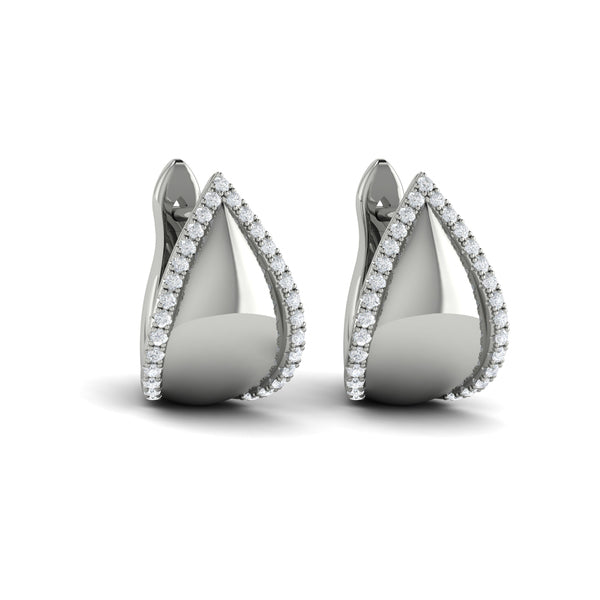 Diamond Trinity Huggie Earrings