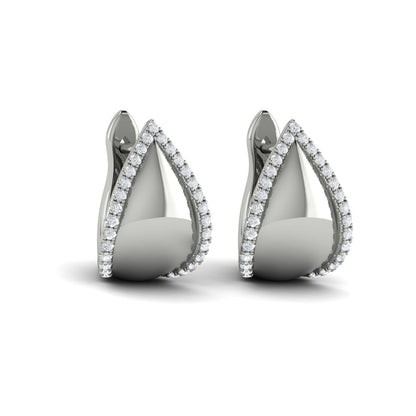 Diamond Trinity Huggie Earrings
