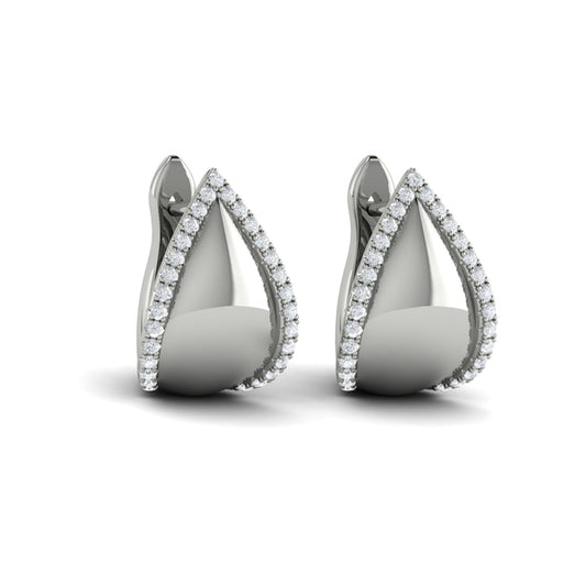 Diamond Trinity Huggie Earrings