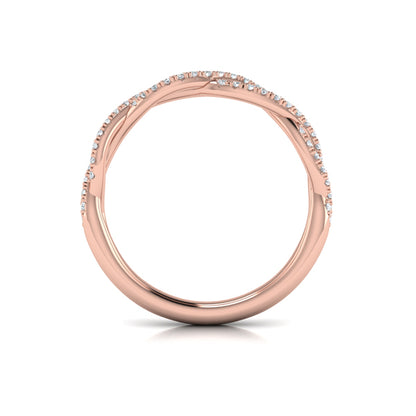 Matching Bands Wedding Band in 14K Rose Gold by Vlora Bridal