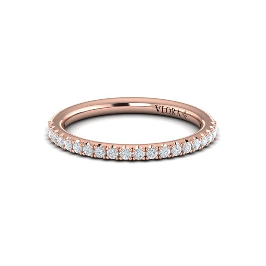 Matching Bands Wedding Band in 14K Rose Gold by Vlora Bridal