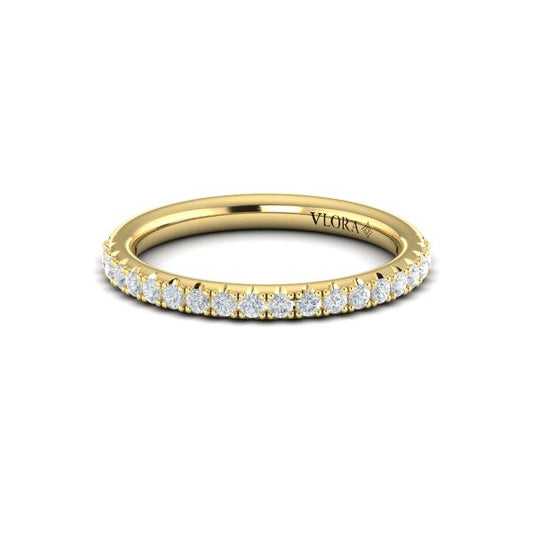 Matching Bands Wedding Band in 14K Yellow Gold by Vlora Bridal