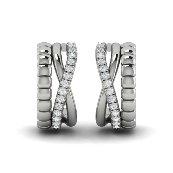 Crossed Hoop Earrings