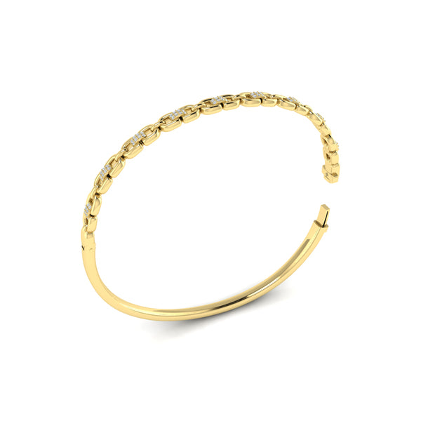 Alternating Diamond Bangle Bracelet