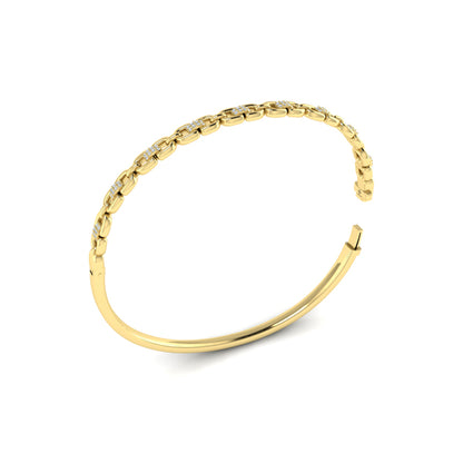 Alternating Diamond Bangle Bracelet