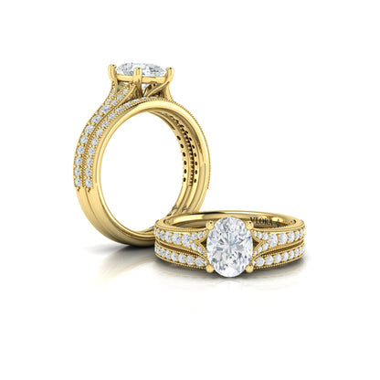 Matching Bands Wedding Band in 14K Yellow Gold by Vlora Bridal