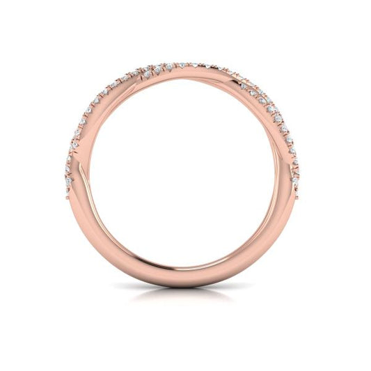 Matching Band for Entwined Pear Halo Engagement Ring