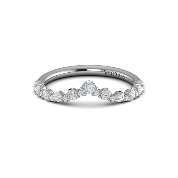 Contour Bands Wedding Band in Platinum by Vlora Bridal