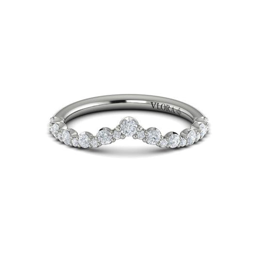 Contour Bands Wedding Band in Platinum by Vlora Bridal