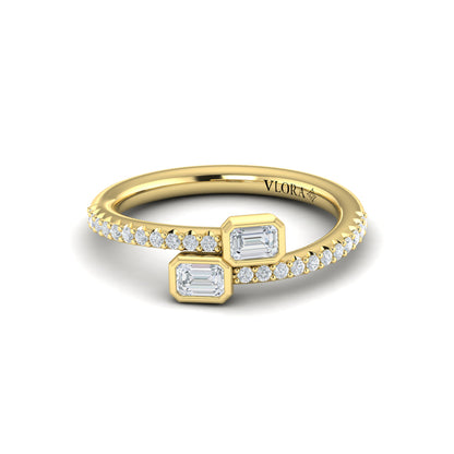 Diamond Baguette Wrap Ring